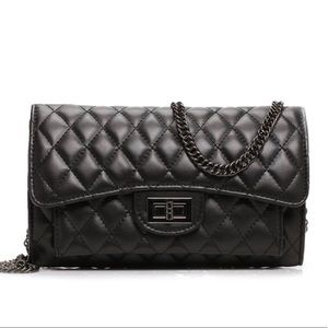 Cushion Black Crossbody Bag